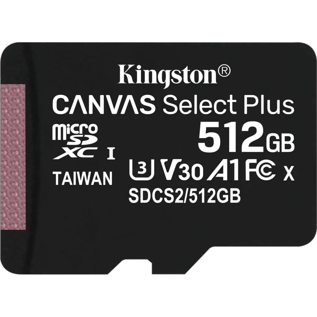 Карта пам'яті Kingston 512 GB microSDXC Class 10 UHS-I U3 Canvas Select Plus (SDCS2/512GBSP)