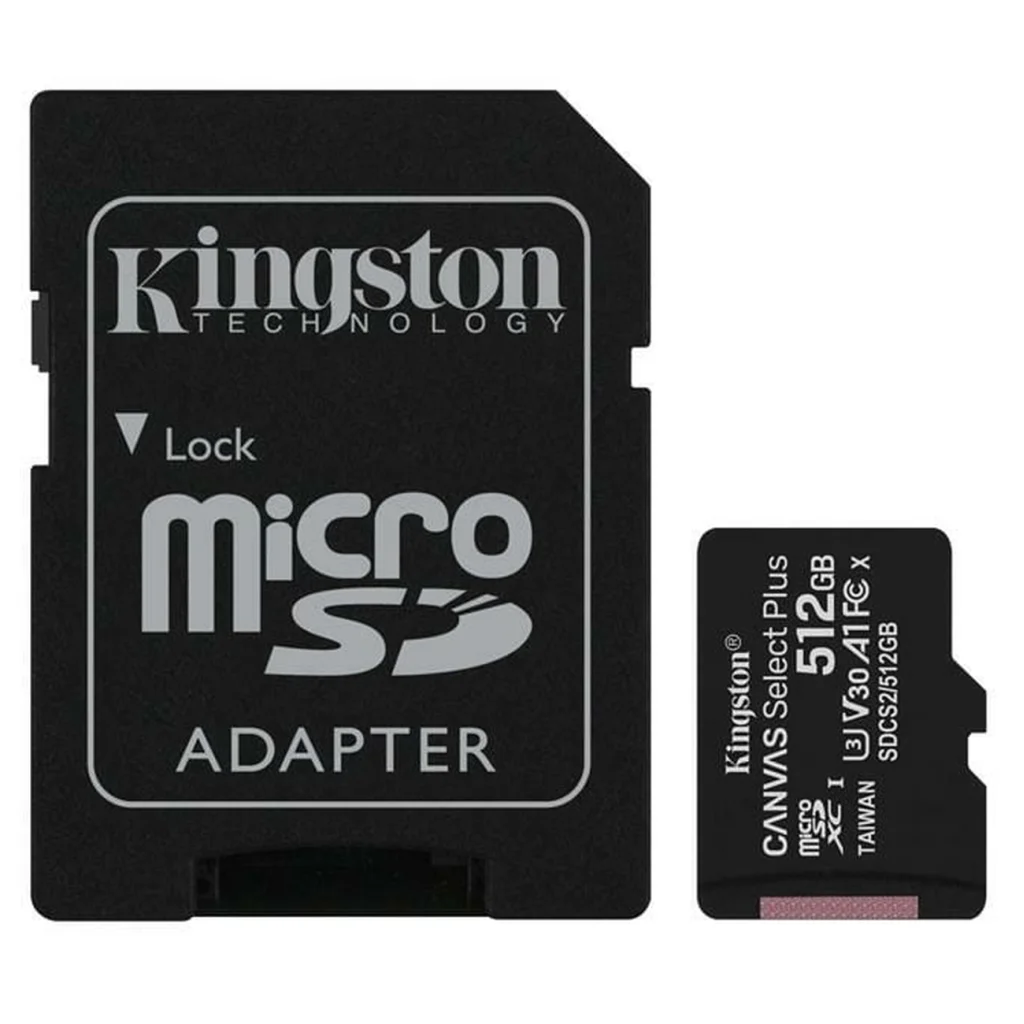 Карта пам'яті Kingston 512 GB microSDXC Class 10 UHS-I U3 Canvas Select Plus + SD Adapter (SDCS2/512GB)