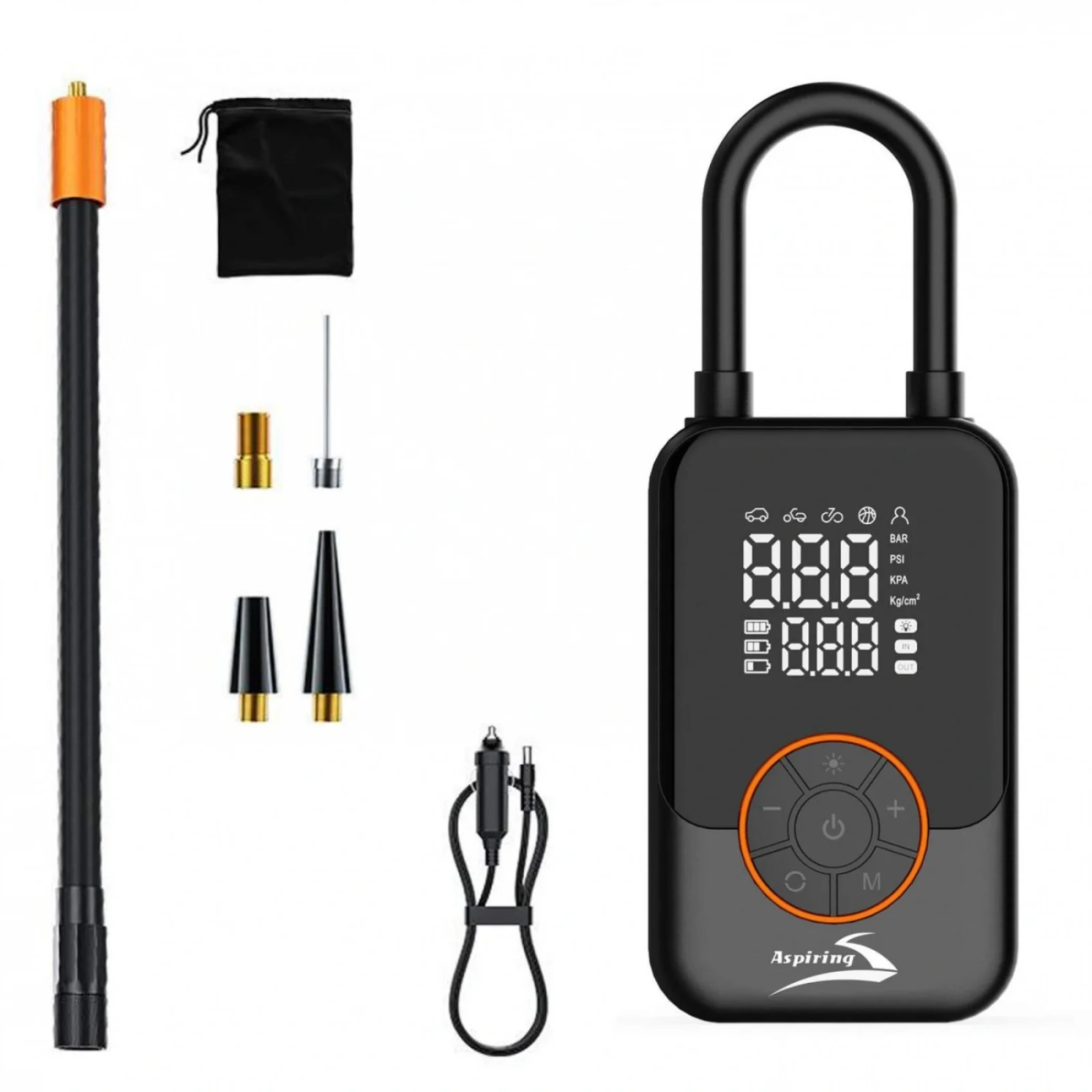Автокомпрессор Aspiring Storm 5 Powerbank Wireless and Cord (ST40PB) UA