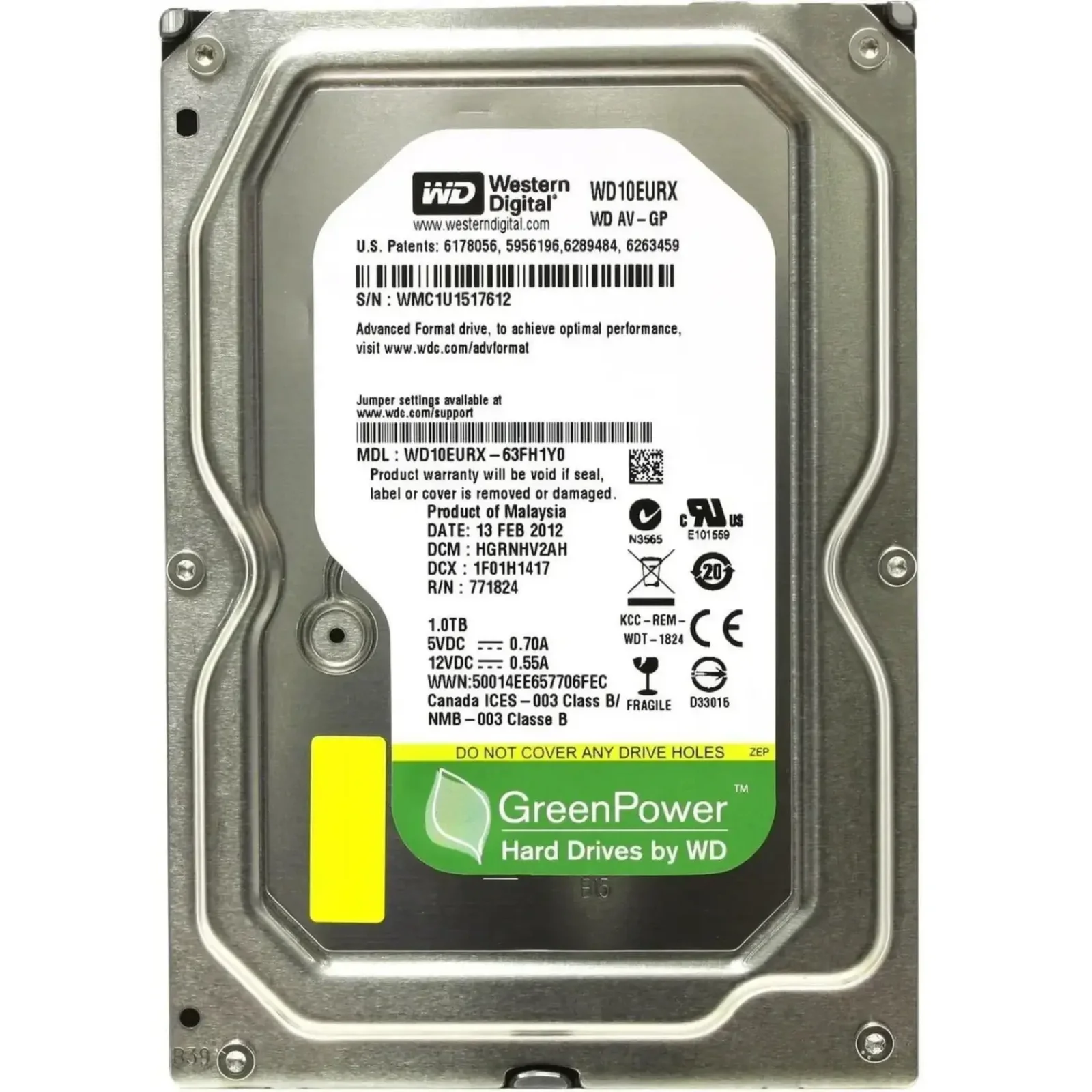 Жорсткий диск WD AV-GP WD10EURX