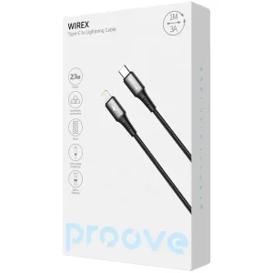 Кабель Proove WireX Type-C to Lightning 27W (1m) Black