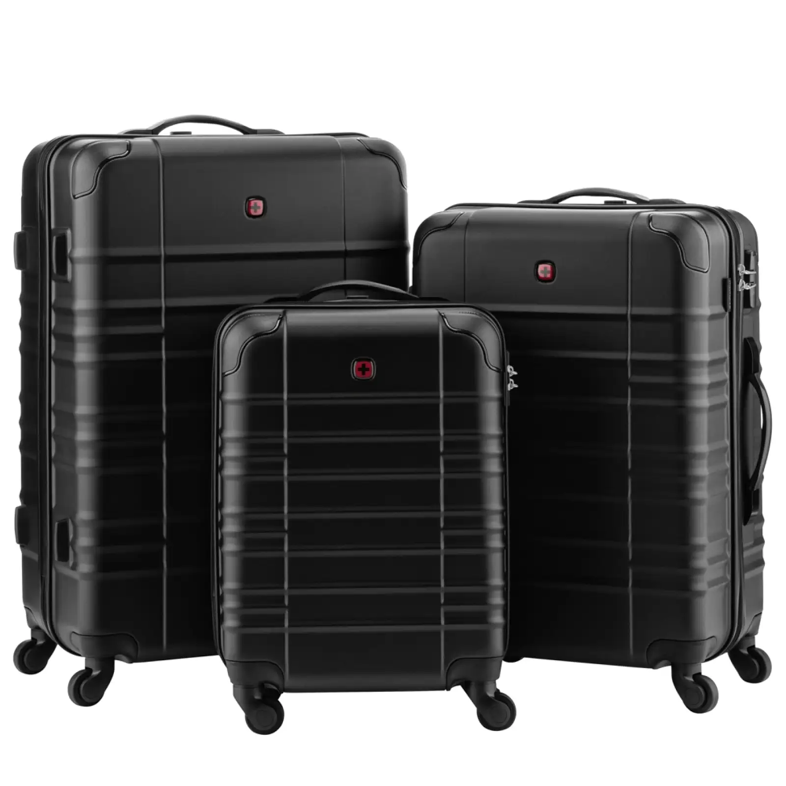 Набір валіз Wenger, Amplar 3 в 1, (S,M,L), пластик, 4 колеса, чорний, 653149 UA