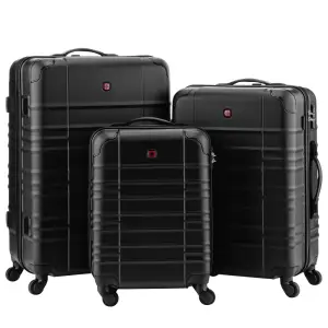 Набір валіз Wenger, Amplar 3 в 1, (S,M,L), пластик, 4 колеса, чорний, 653149 UA