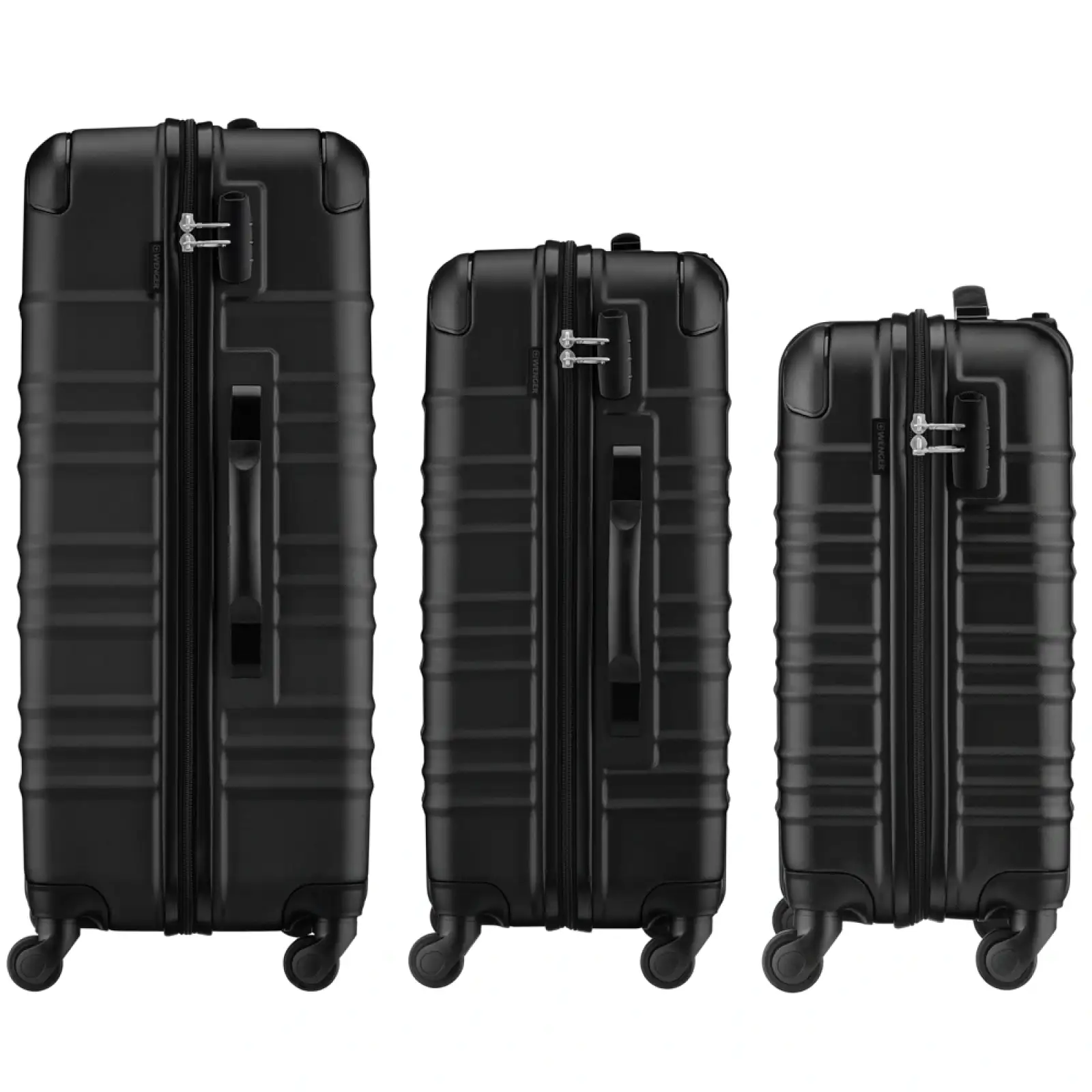 Набір валіз Wenger, Amplar 3 в 1, (S,M,L), пластик, 4 колеса, чорний, 653149 UA