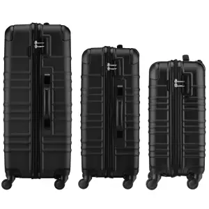Набір валіз Wenger, Amplar 3 в 1, (S,M,L), пластик, 4 колеса, чорний, 653149 UA