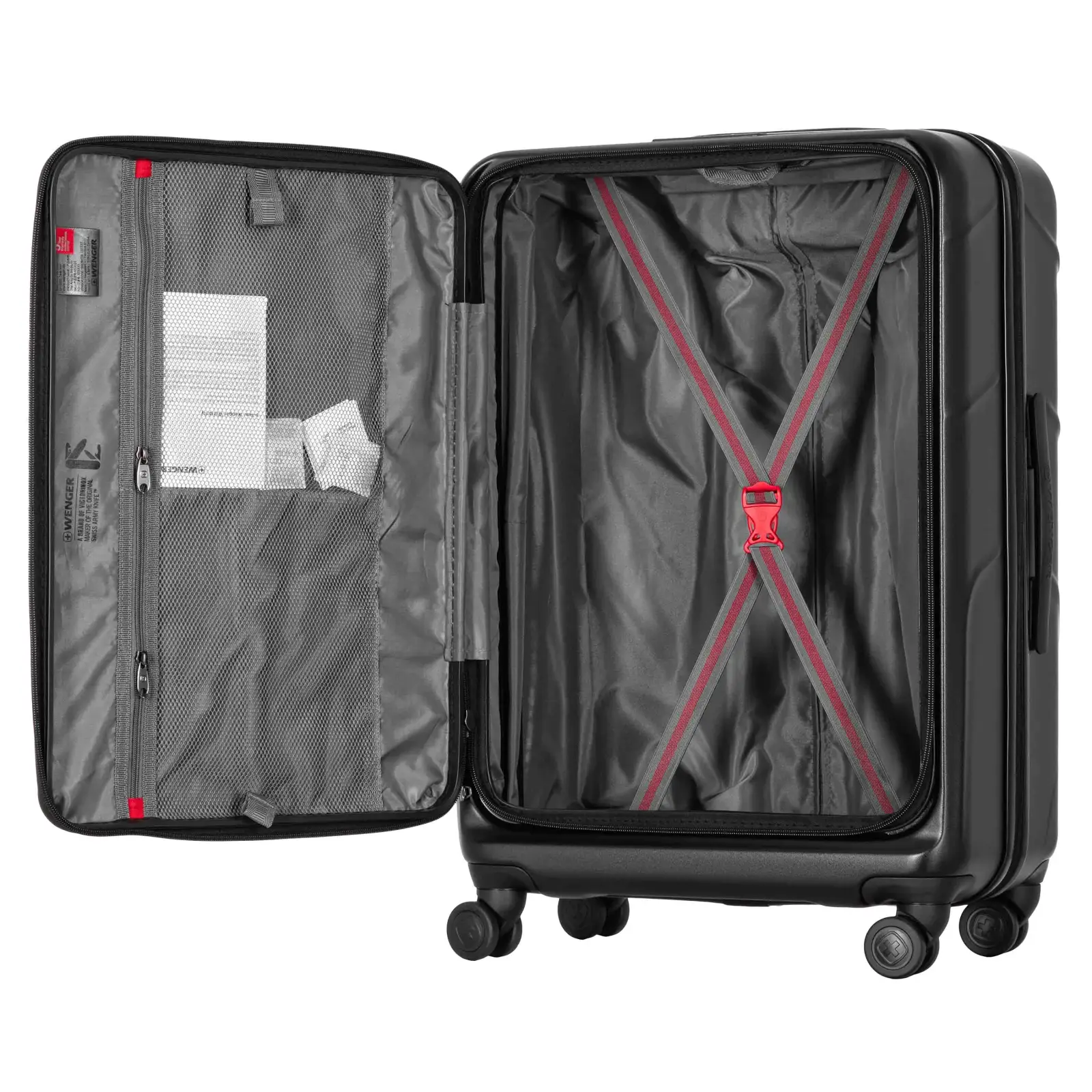 Набір валіз Wenger Amplix Hardside, полікарбонат, (S+M), TSA, 4 колеса, EXP, чорний (653332) UA