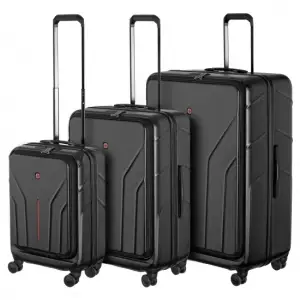 Набір валіз Wenger Amplix Hardside, полікарбонат, (S+M+L), TSA, 4 колеса, EXP, чорний (653335) UA