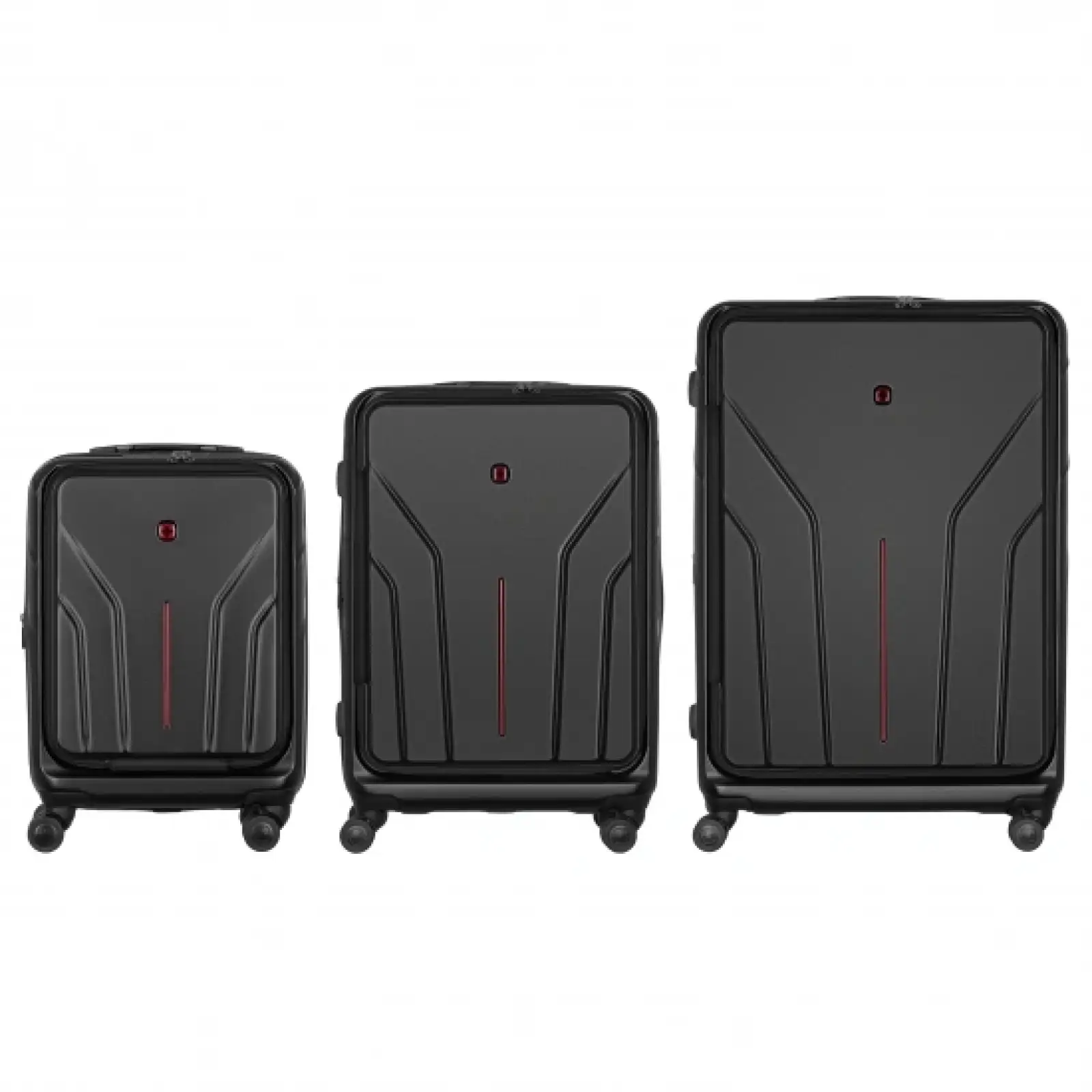 Набір валіз Wenger Amplix Hardside, полікарбонат, (S+M+L), TSA, 4 колеса, EXP, чорний (653335) UA