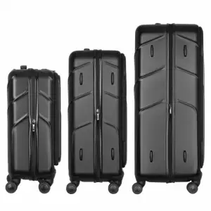 Набір валіз Wenger Amplix Hardside, полікарбонат, (S+M+L), TSA, 4 колеса, EXP, чорний (653335) UA