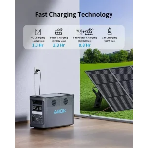 Зарядна станція ABOK Power Station 2000W 1536Wh + Додаткова батарея 1536Wh UA