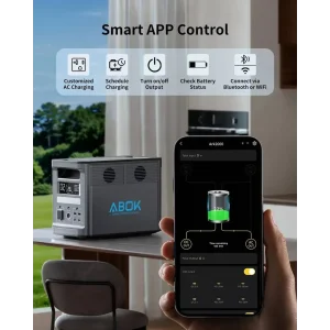 Зарядна станція ABOK Power Station 2000W 1536Wh + Додаткова батарея 1536Wh UA