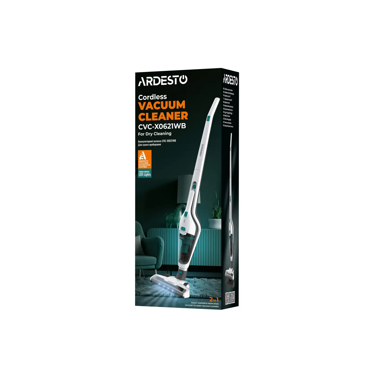 Аккумуляторный пылесос Ardesto CVC-X0621WB UA
