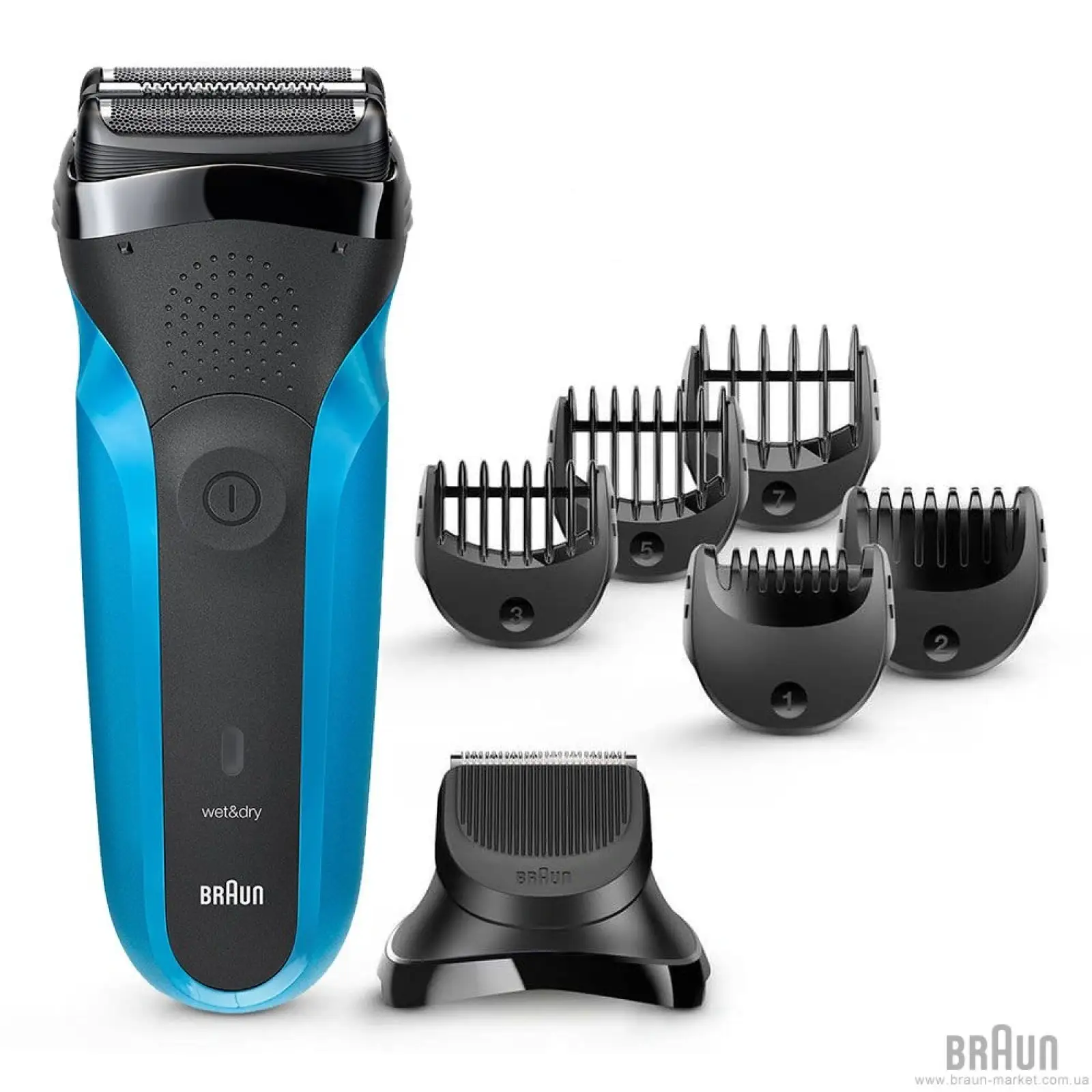 Електробритва BRAUN Series 3 310BT black/blue UA