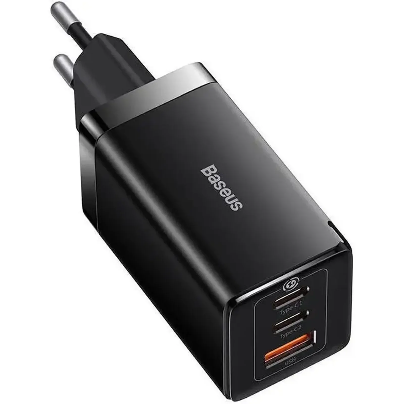 СЗУ Baseus GaN5 Pro 65W (2 Type-С+USB ) + Кабель Type-C to Type-C 100W (1m) Black (CCGP120201)