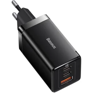 СЗУ Baseus GaN5 Pro 65W (2 Type-С+USB ) + Кабель Type-C to Type-C 100W (1m) Black (CCGP120201)