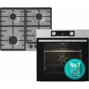 Духова шафа + варильна поверхня газова Gorenje BO6737E02XK + G642ABX UA