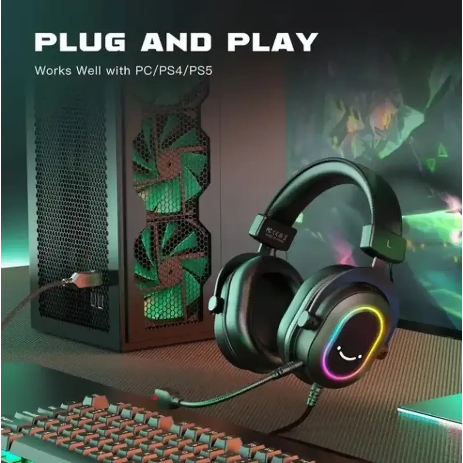 Гарнитура Fifine RGB H6 Black UA
