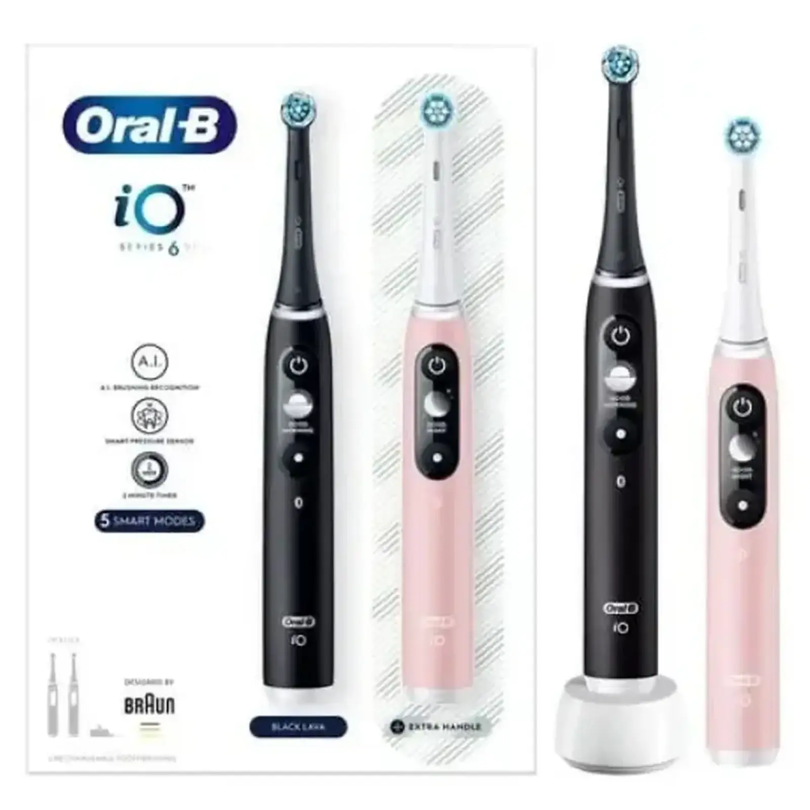 Зубна електрощітка Oral-B iO Series 6 Duo Black Lava/Pink Sand (iOM6d.3JE6)