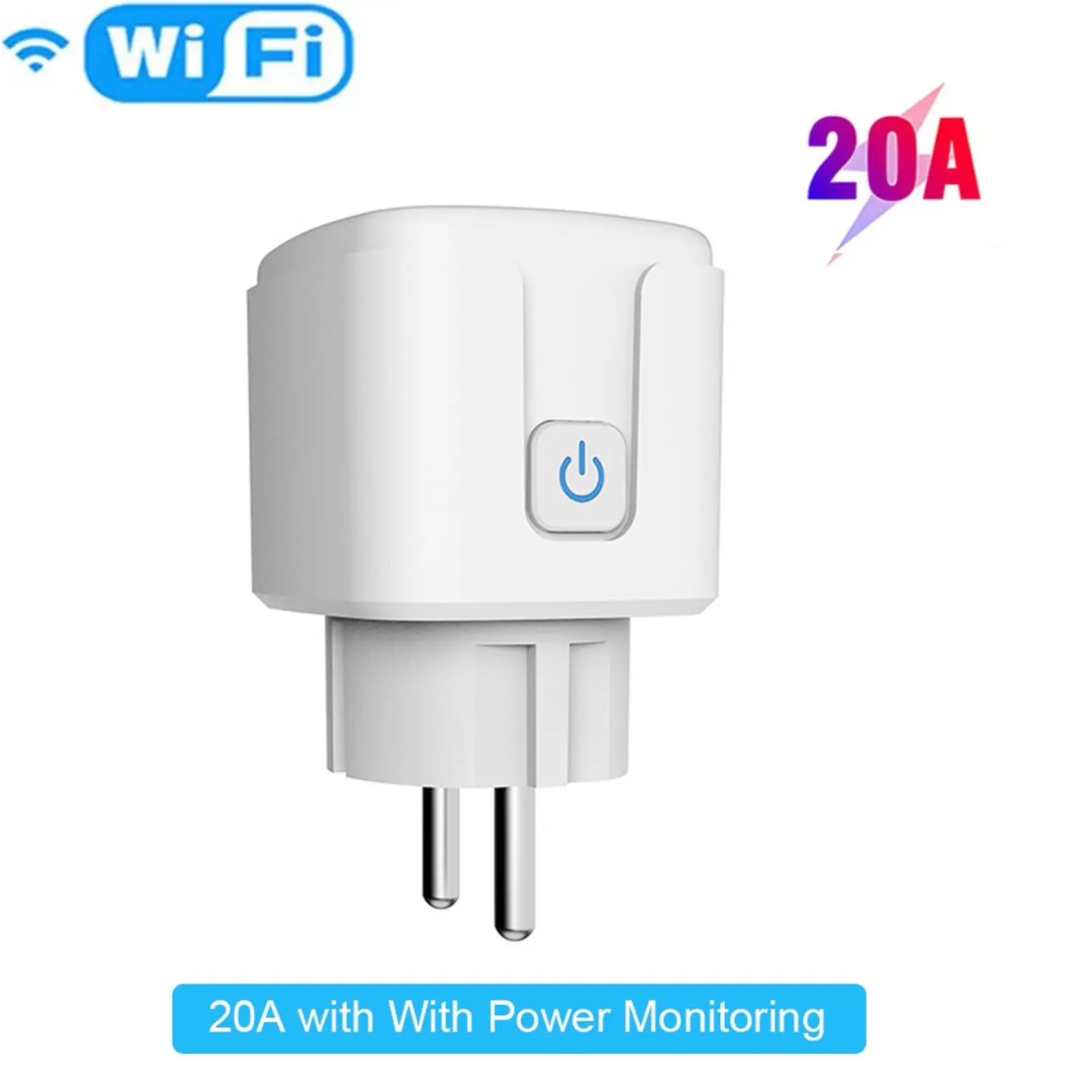 Смарт-розетка Quanatum TUYA 20A WiFi Smart Socket EU