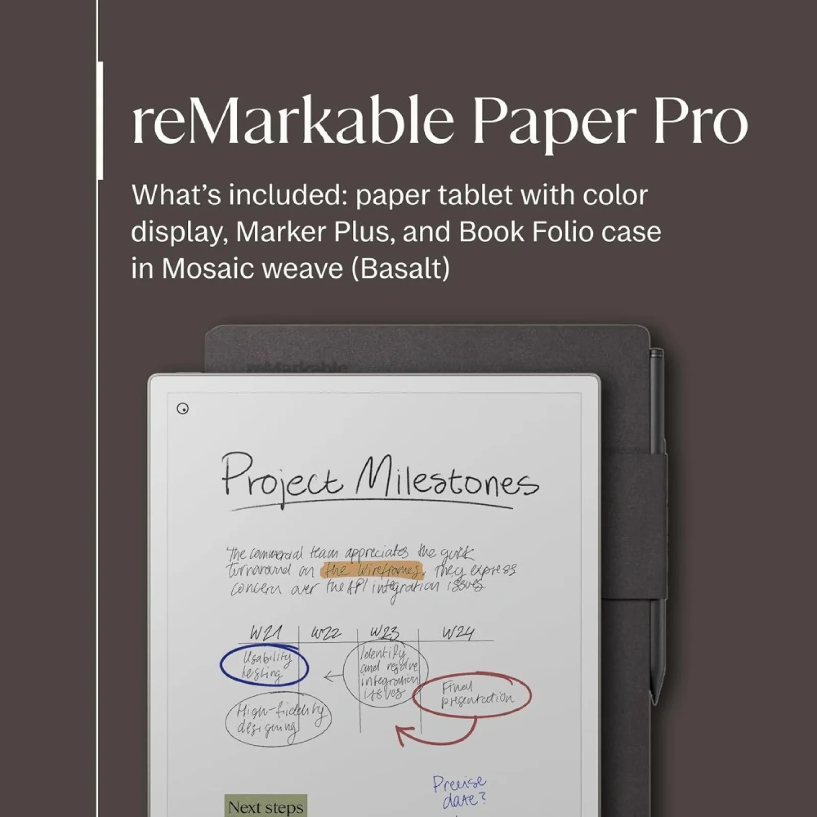 Електронна книга reMarkable Paper Pro Bundle with Folio (RM83C-1001NW)