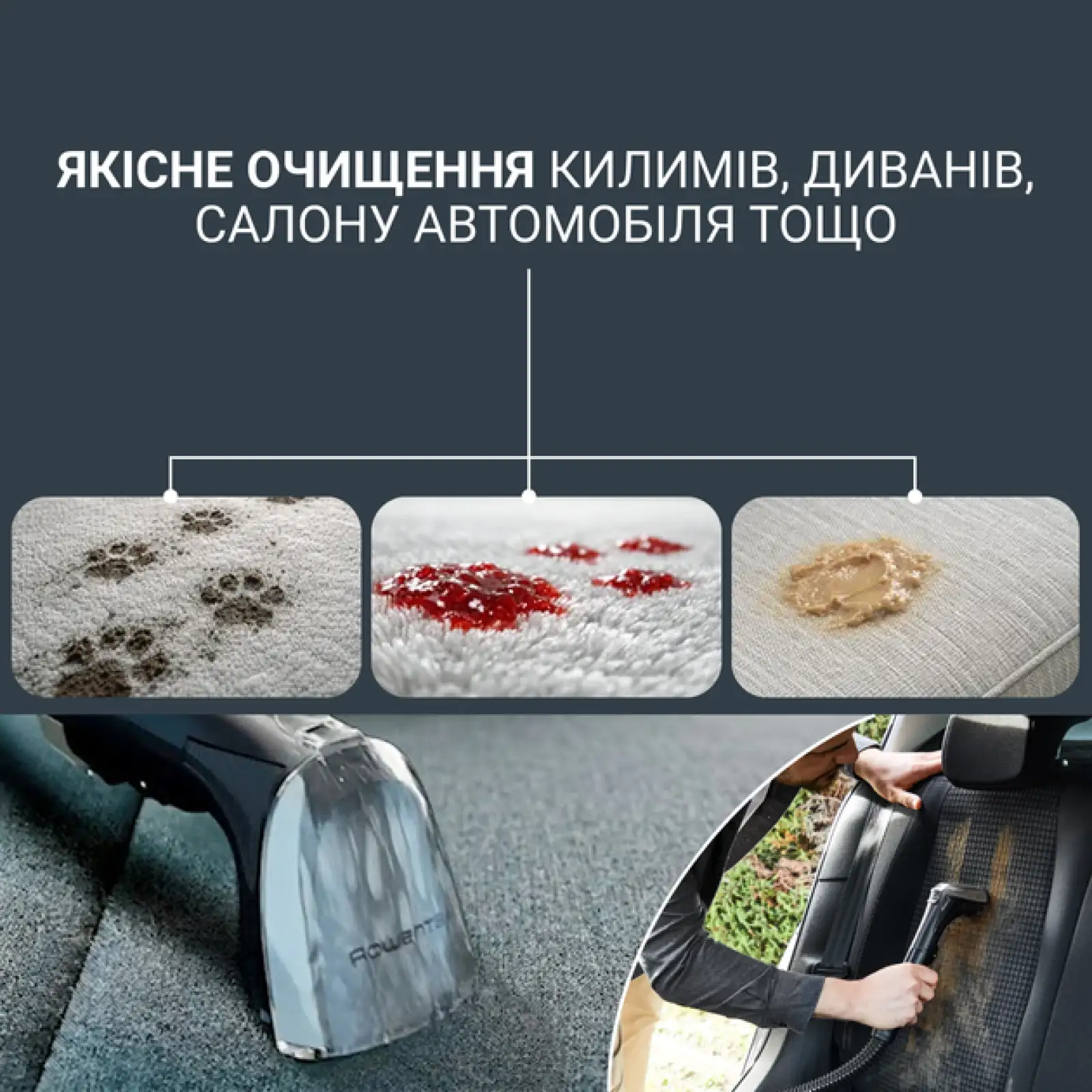 Моющий пылесос-пятновыводитель Rowenta Clean It Hot & Cold (IN7020F0) UA