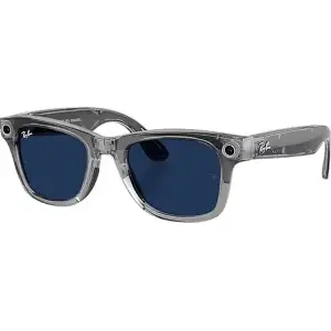 Смарт-очки Ray-Ban Meta Wayfarer Gen 2 Standard Shiny Transparent Grey Frame/Clear Sapphire Lenses (RW4012 6840MF 53-22)