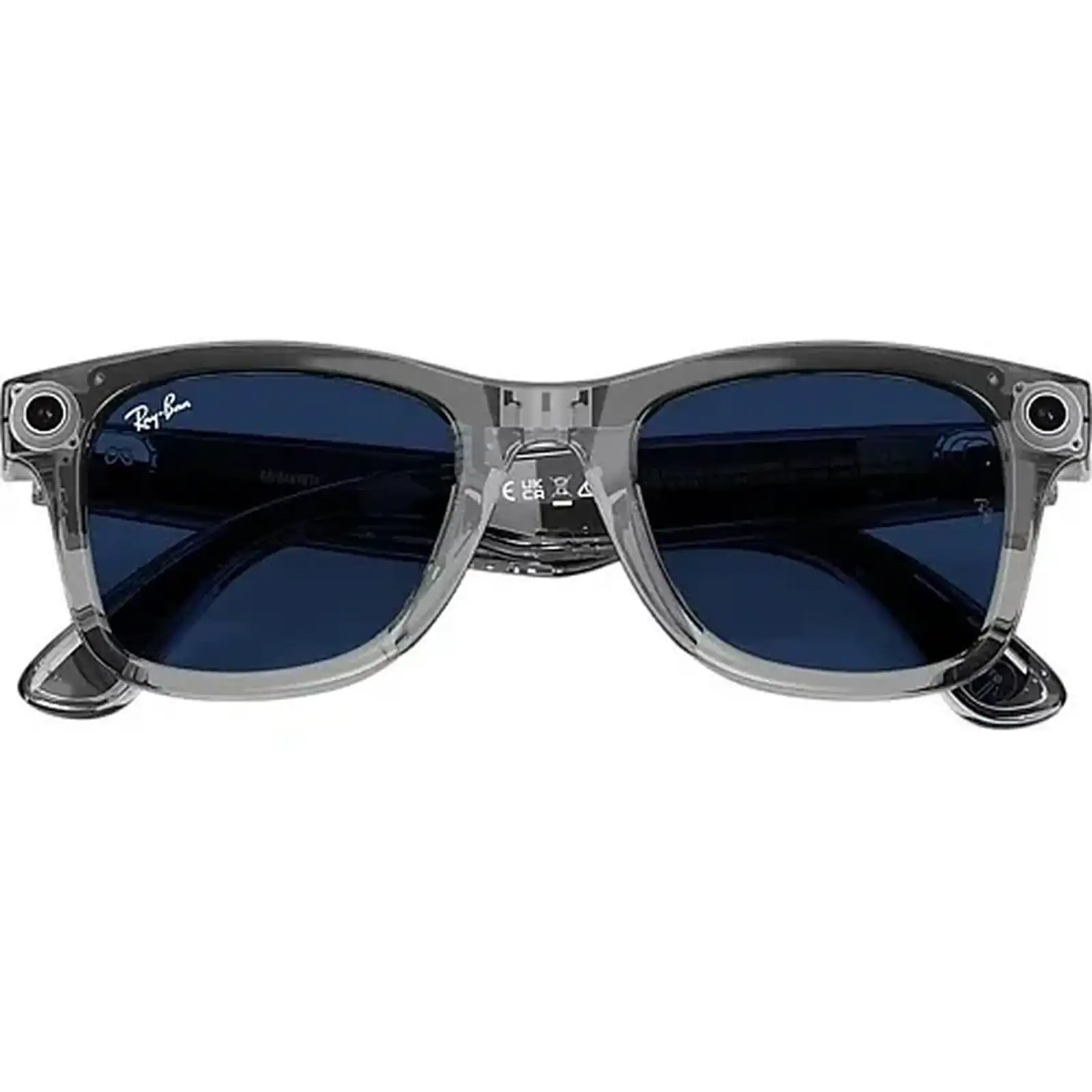 Смарт-очки Ray-Ban Meta Wayfarer Gen 2 Standard Shiny Transparent Grey Frame/Clear Sapphire Lenses (RW4012 6840MF 53-22)