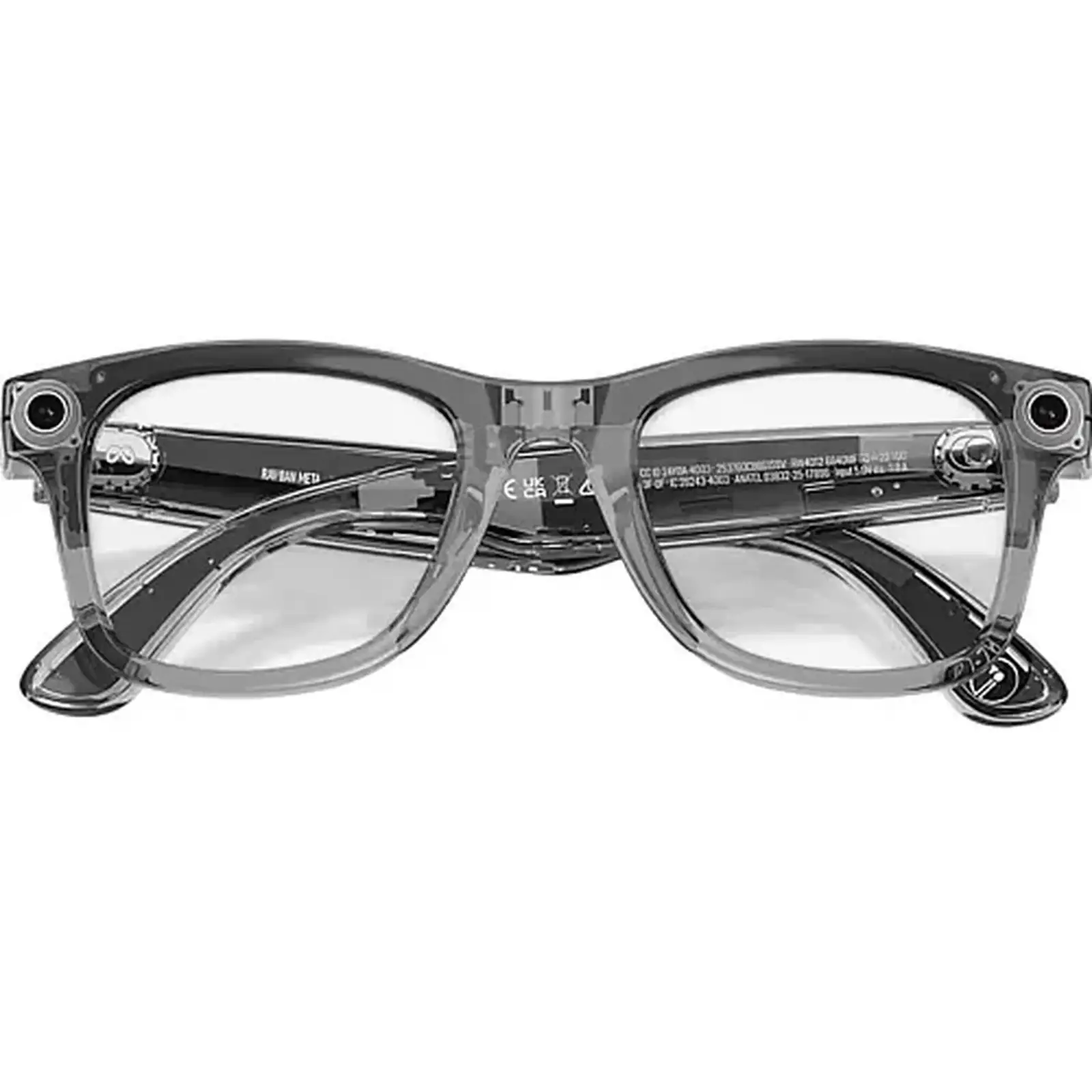 Смарт-очки Ray-Ban Meta Wayfarer Gen 2 Standard Shiny Transparent Grey Frame/Clear Sapphire Lenses (RW4012 6840MF 53-22)