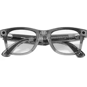 Смарт-очки Ray-Ban Meta Wayfarer Gen 2 Standard Shiny Transparent Grey Frame/Clear Sapphire Lenses (RW4012 6840MF 53-22)
