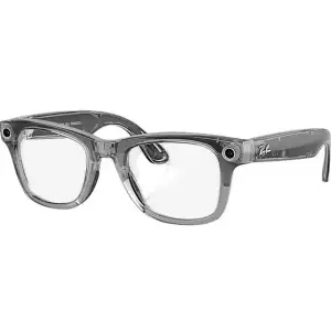 Смарт-очки Ray-Ban Meta Wayfarer Gen 2 Standard Shiny Transparent Grey Frame/Clear Sapphire Lenses (RW4012 6840MF 53-22)