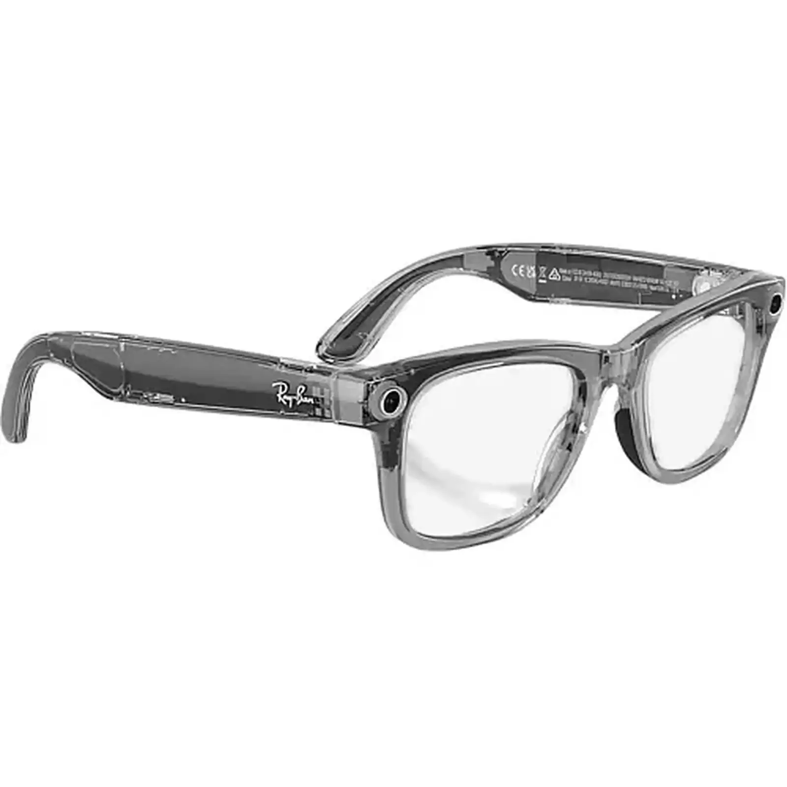 Смарт-очки Ray-Ban Meta Wayfarer Gen 2 Standard Shiny Transparent Grey Frame/Clear Sapphire Lenses (RW4012 6840MF 53-22)