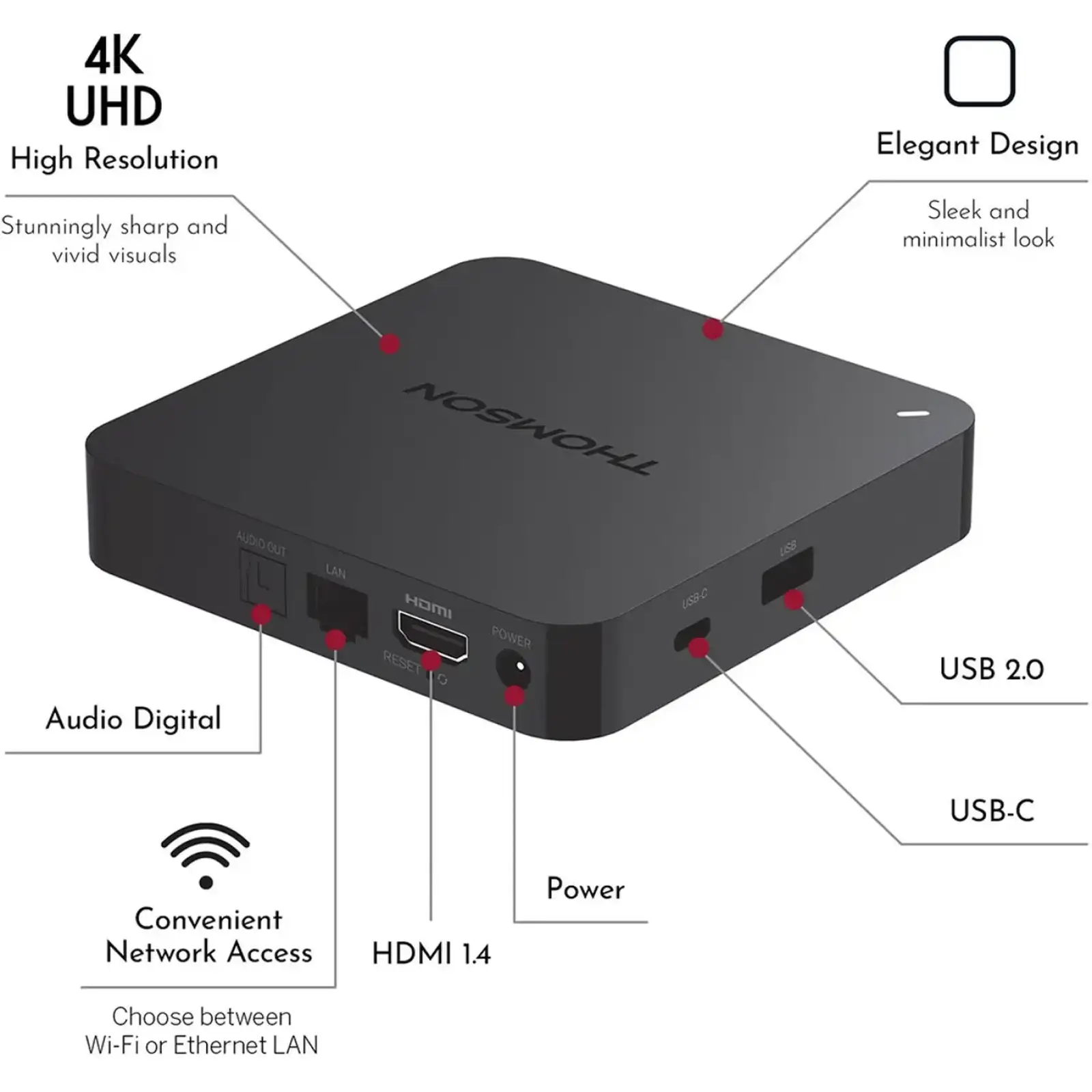 Медиаплеер Thomson Streaming Box 4K UHD 245G UA
