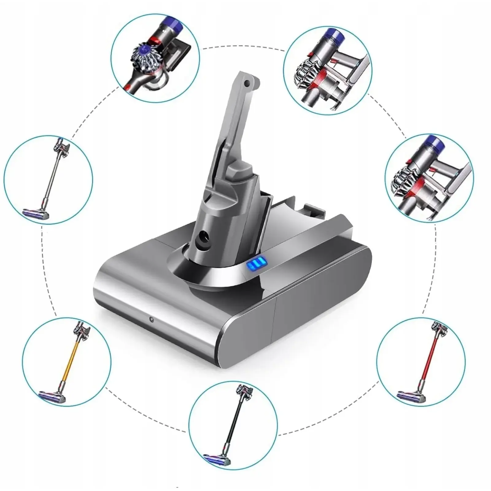 Акумулятор Tophinon 21.6V 4500mAh Li-ion для Dyson V8/SV10