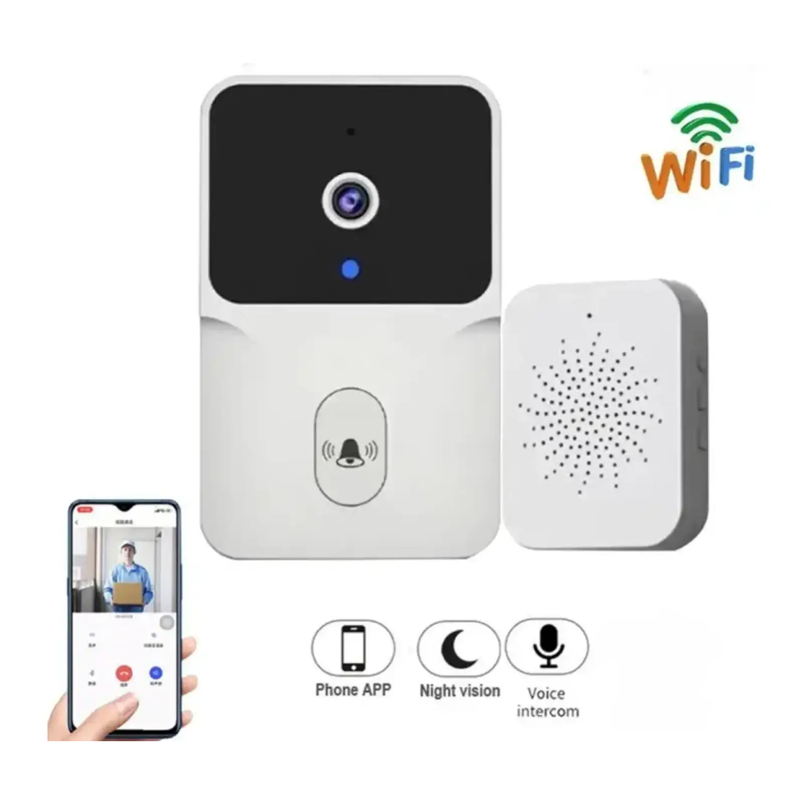 Умный видеозвонок Xingmos WIFI Doorbell X10PRO White EU
