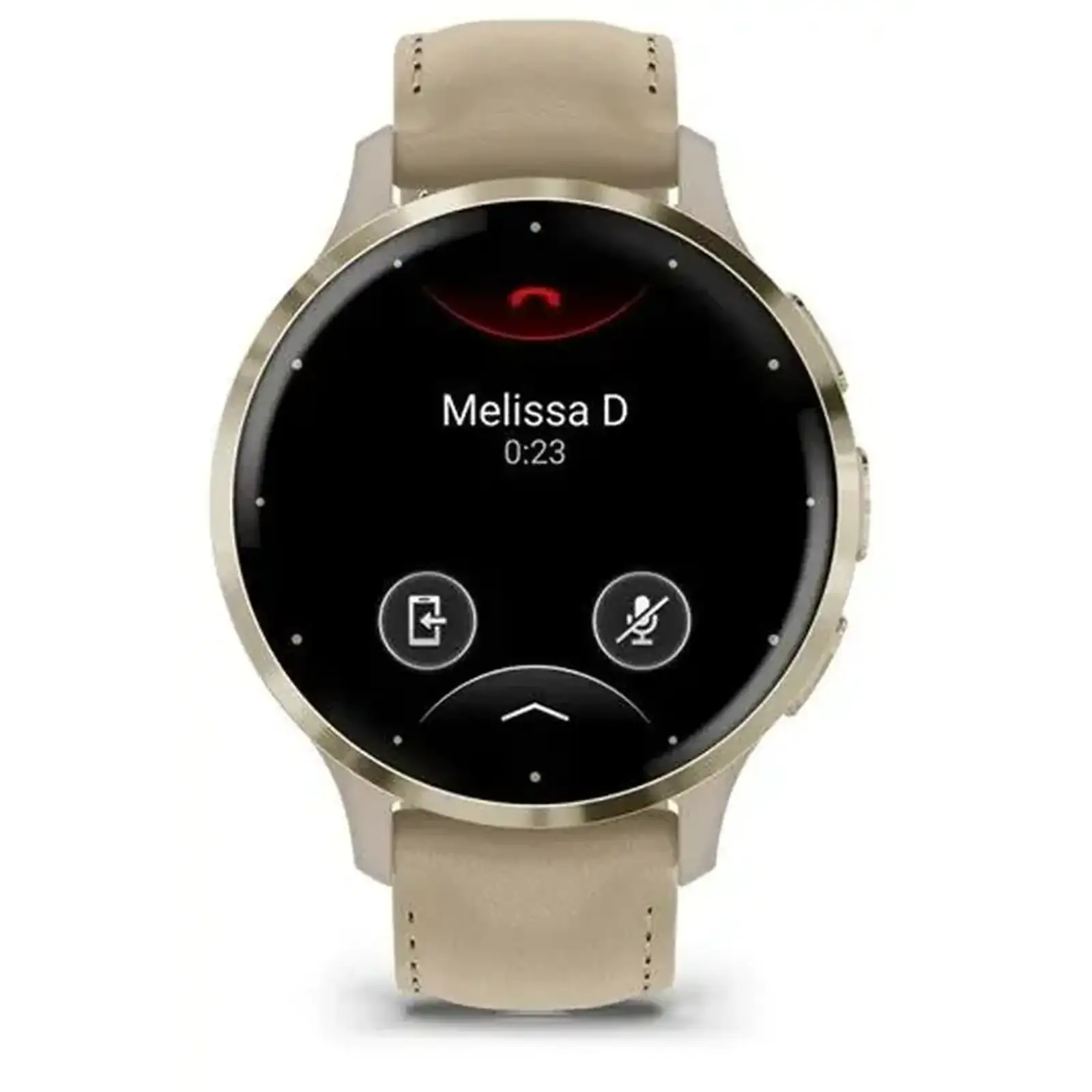 Смарт-годинник Garmin Venu 3S Soft Gold Stainless Steel Bezel with French Gray Case and Leather Band (010-02785-55)