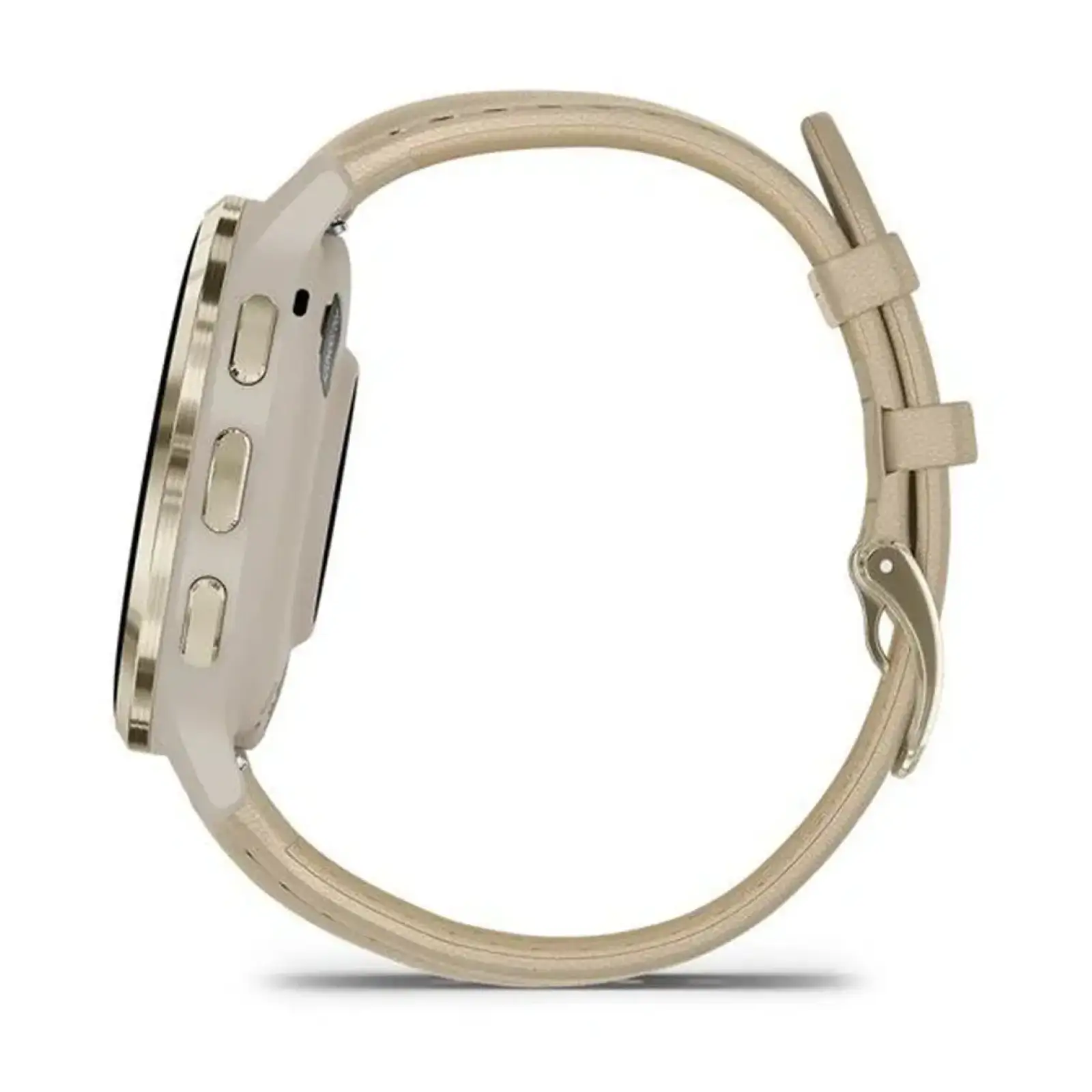 Смарт-годинник Garmin Venu 3S Soft Gold Stainless Steel Bezel with French Gray Case and Leather Band (010-02785-55)