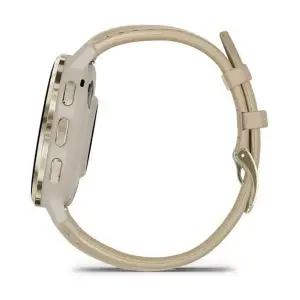 Смарт-годинник Garmin Venu 3S Soft Gold Stainless Steel Bezel with French Gray Case and Leather Band (010-02785-55)