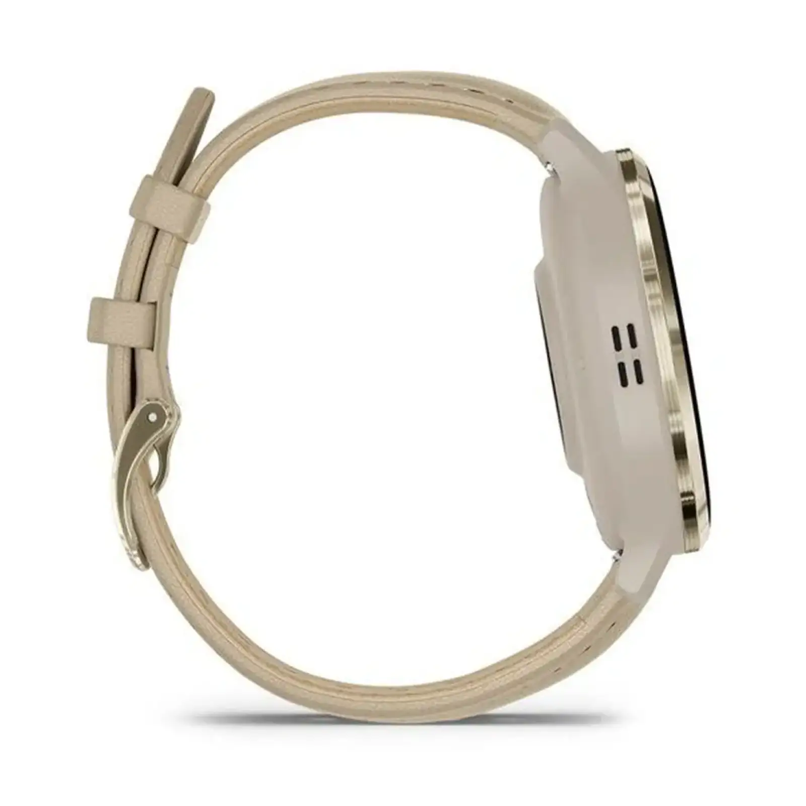 Смарт-годинник Garmin Venu 3S Soft Gold Stainless Steel Bezel with French Gray Case and Leather Band (010-02785-55)