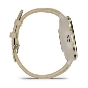 Смарт-годинник Garmin Venu 3S Soft Gold Stainless Steel Bezel with French Gray Case and Leather Band (010-02785-55)