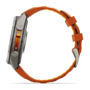 Смарт-годинник Garmin Fenix 9 Pro 47mm Titanium with Autumn Orange/Spark Orange Silicone Band (010-04336-05/06)