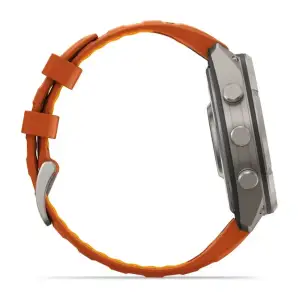 Смарт-годинник Garmin Fenix 9 Pro 47mm Titanium with Autumn Orange/Spark Orange Silicone Band (010-04336-05/06)