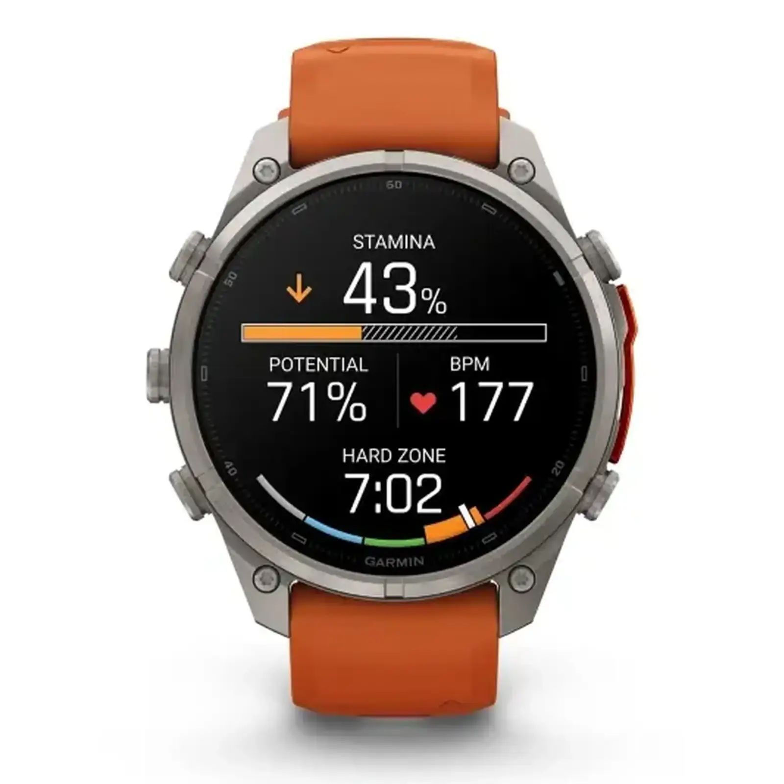 Смарт-годинник Garmin Fenix 9 Pro 47mm Titanium with Autumn Orange/Spark Orange Silicone Band (010-04336-05/06)