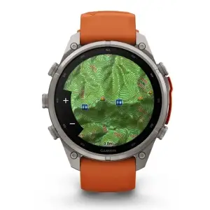Смарт-годинник Garmin Fenix 9 Pro 47mm Titanium with Autumn Orange/Spark Orange Silicone Band (010-04336-05/06)