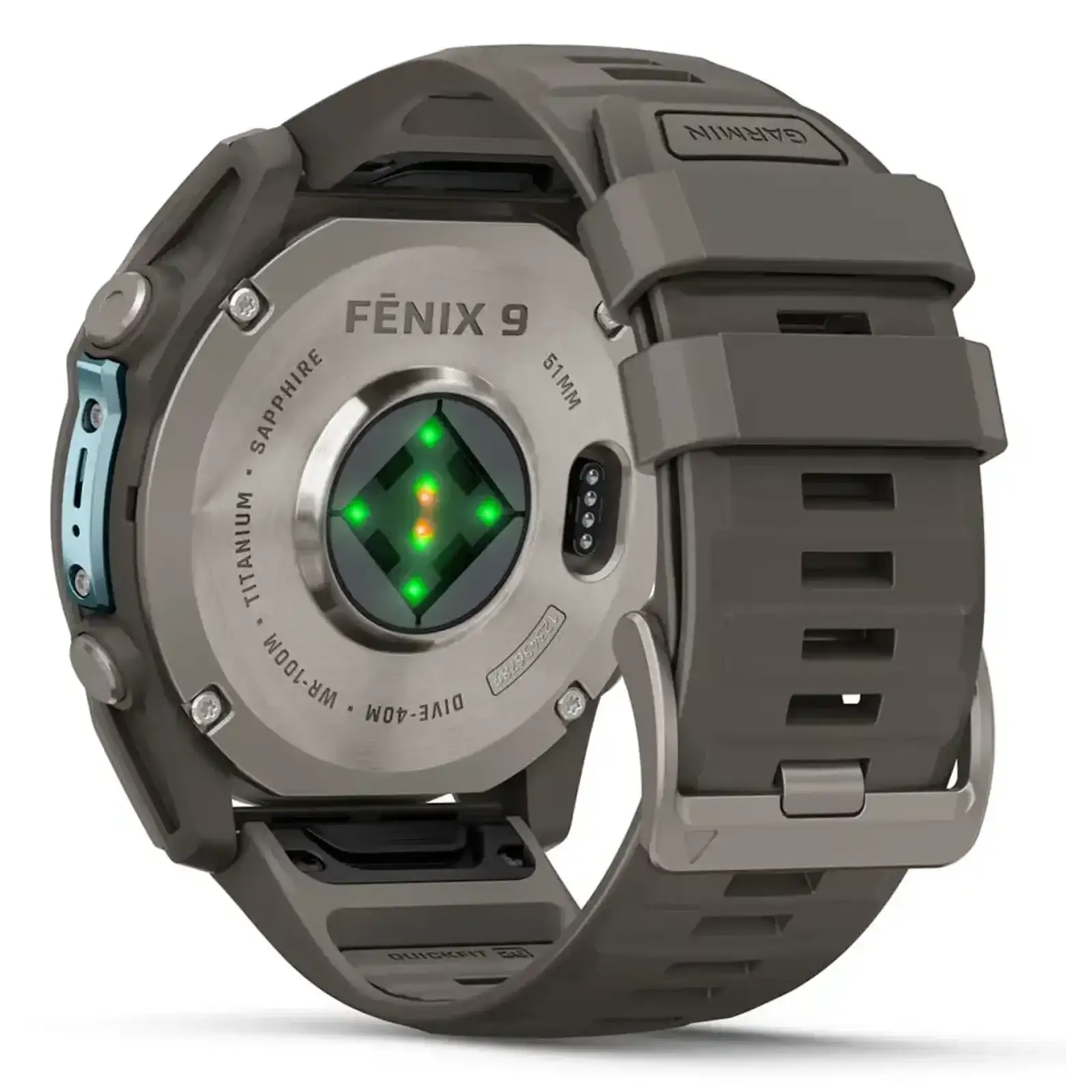 Смарт-годинник Garmin Fenix 9 51mm Titanium with Pebble Gray Silicone Band (010-04763-00/01)