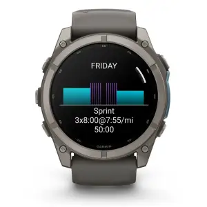 Смарт-годинник Garmin Fenix 9 51mm Titanium with Pebble Gray Silicone Band (010-04763-00/01)