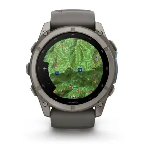 Смарт-годинник Garmin Fenix 9 51mm Titanium with Pebble Gray Silicone Band (010-04763-00/01)