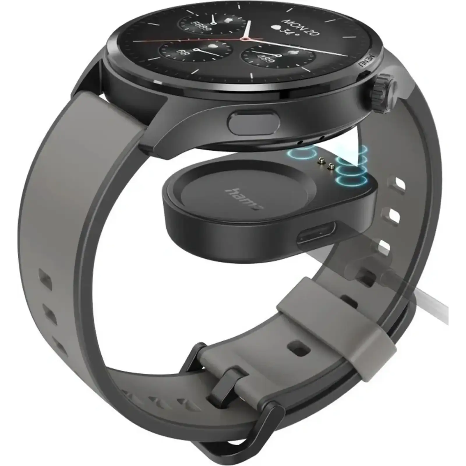 Смарт-часы Hama Fit Smartwatch 9000 Grey (178627)
