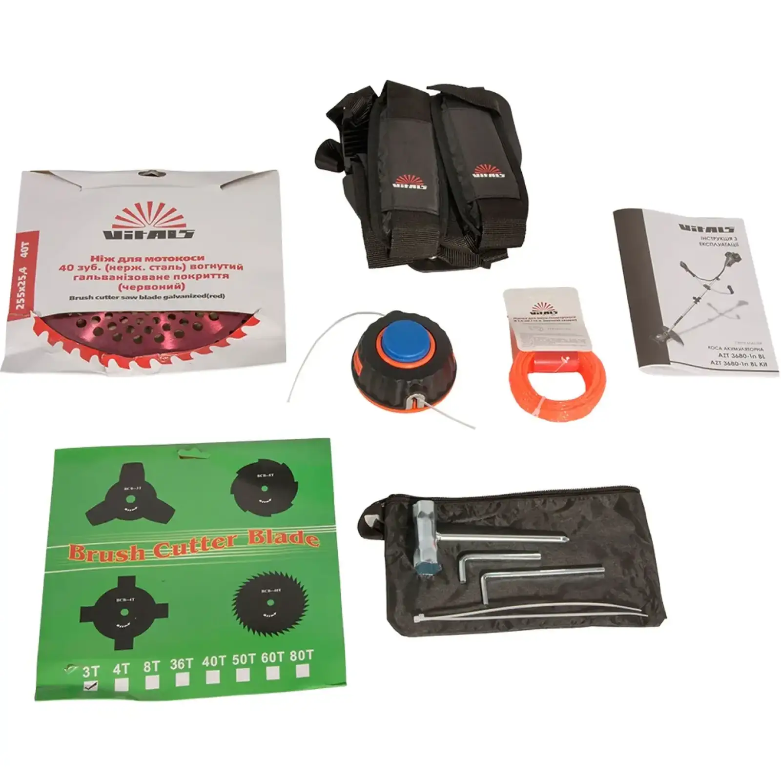 Триммер садовый аккумуляторный Vitals Master AZT 3680-1n BL М18 (243561) UA