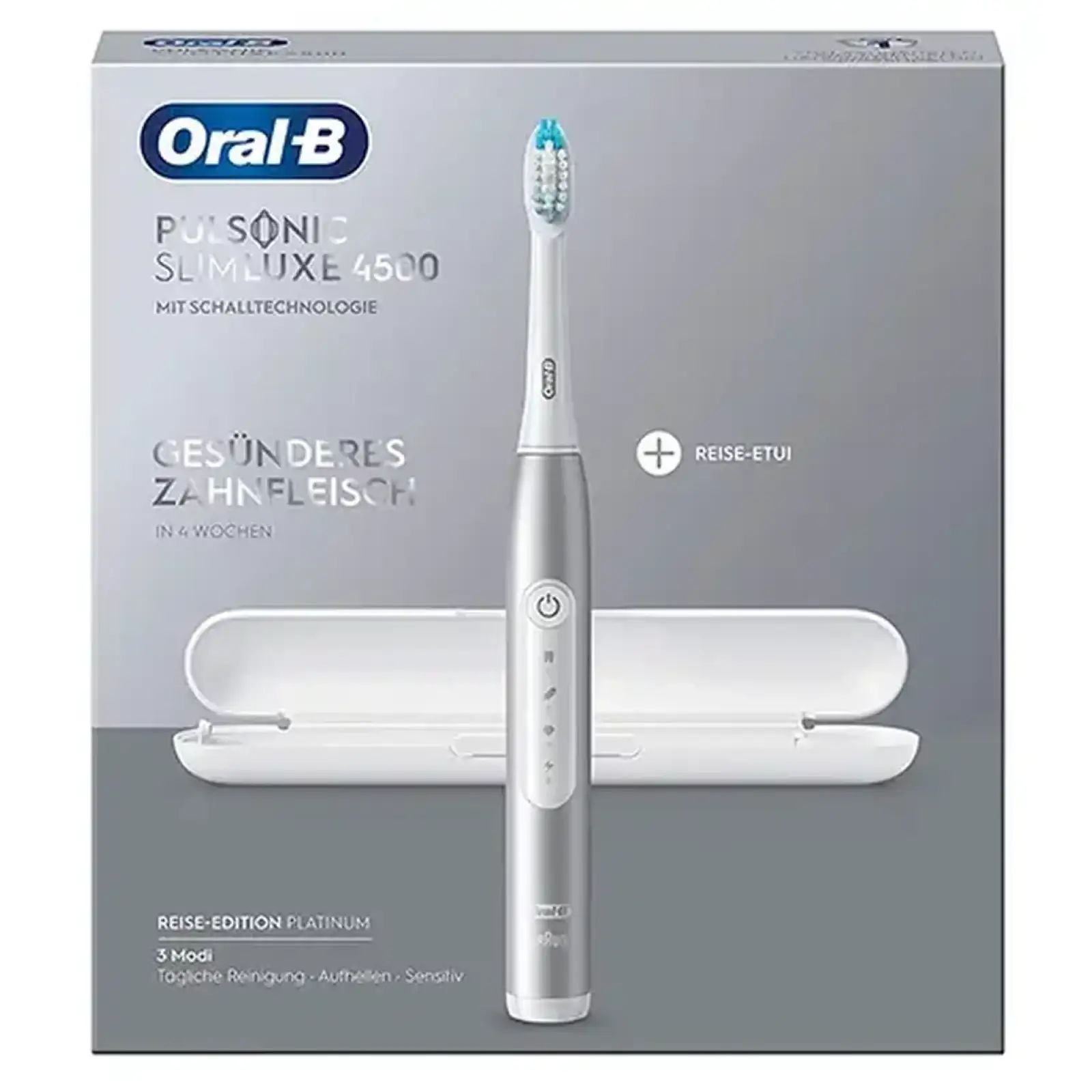 Електрична зубна щітка Oral-B Pulsonic Slim Luxe 4500 (S411.526.3X) Reise-Edition Platinum (4190998611)
