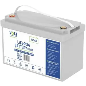 Акумулятор для ДБЖ/Інвертора Volt Polska LiFePO4 12,8V 100Ah + BMS (6AKLI10012)